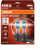 Osram Night Breaker Laser – 9005 HB3 Halogen-Autolampen – bis zu 150 % mehr Licht und 150 m Sichtbarkeit – 9005nl-2hb – Set mit 2 Lampen