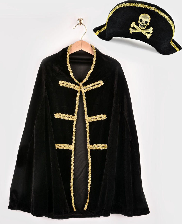Den Goda Fen Piratenumhang und Hut-Anziehset 98-128 Piratenkostüm.