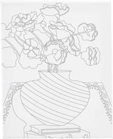 Creativ Company Malleinwand mit Druck, Blumenstrauß in Vase, D: 1,6 cm, Größe 24x30 cm, 360 g, 1 Stück - afbeelding 1
