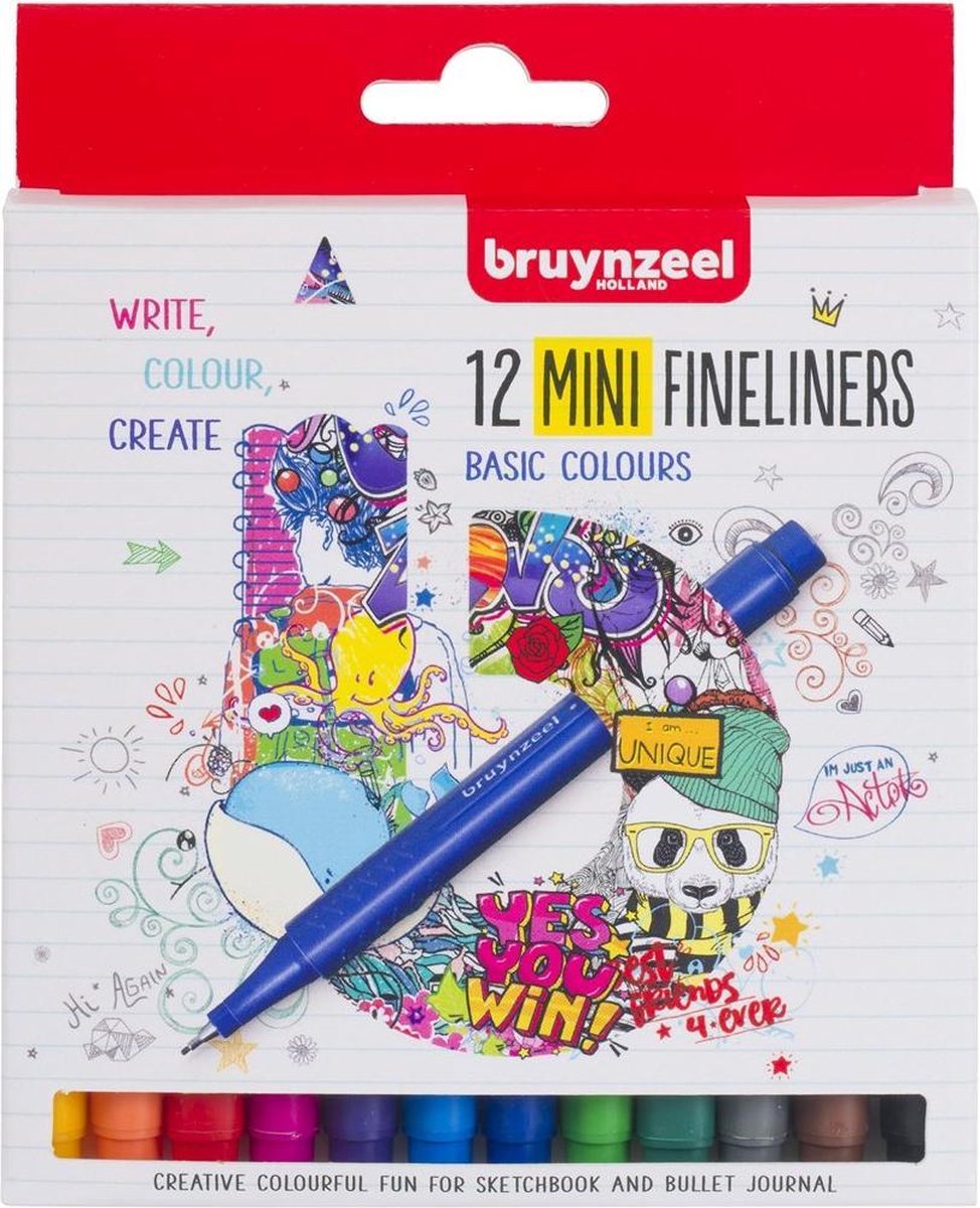 Bruynzeel Fineliner Mini Set 12 Farben