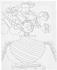 Creativ Company Malleinwand mit Druck, Blumenstrauß in Vase, D: 1,6 cm, Größe 24x30 cm, 360 g, 1 Stück