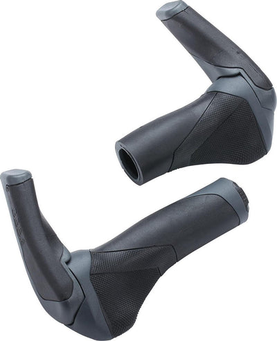 Bbb Cycling Ergonomische Lenkergriffe Fahrrad Ergostyle Set – Lenkergriffe und Bar Ends geeignet für Rotationsbeschleuniger – Fahrradschaltgriffe – Schwarz Grau – 92 mm 133 mm – BHG-88