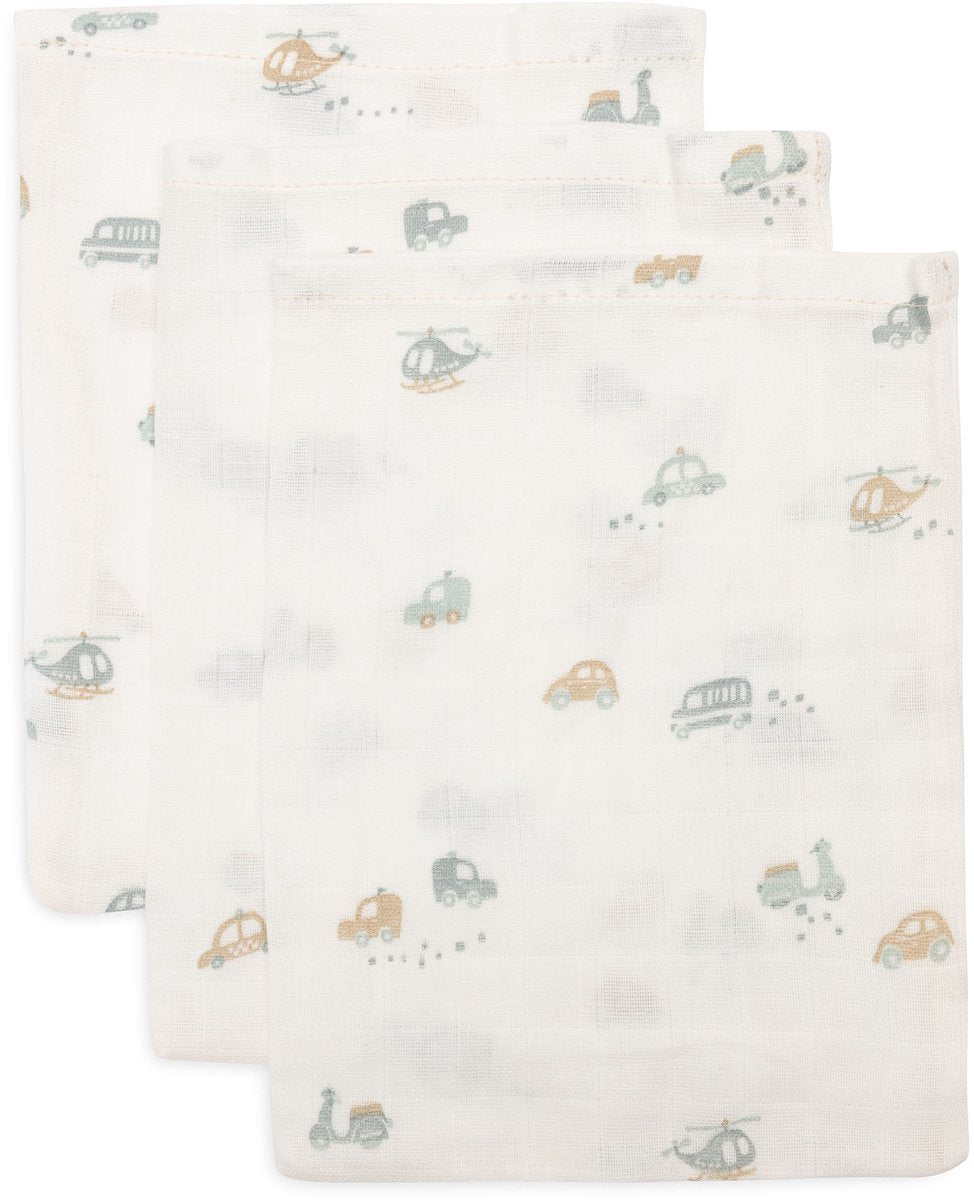Jollein Baby Hydrophiler Waschlappen 15x20cm – Babywaschlappen – unterwegs – 3 Stück