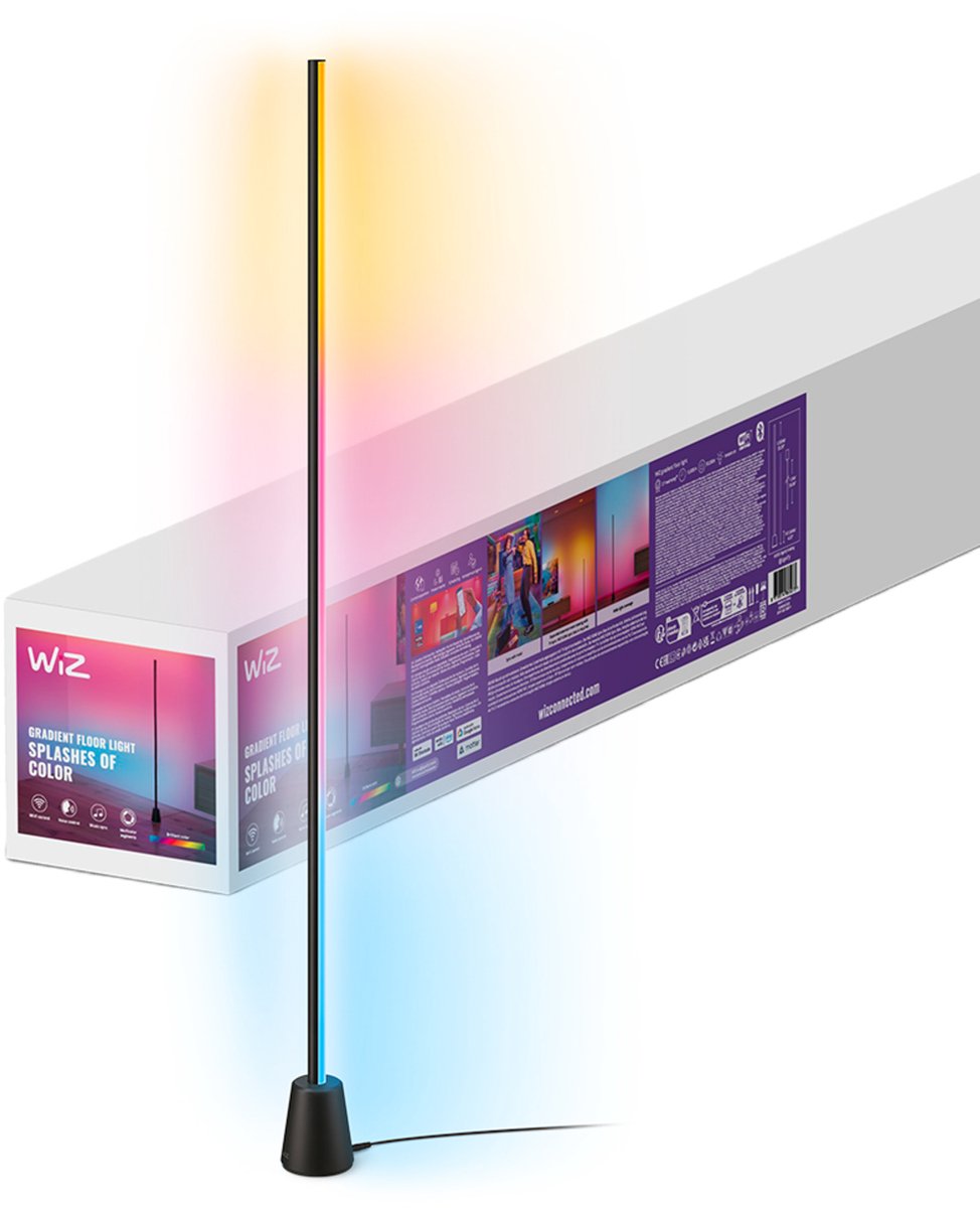 Wiz Stehleuchte mit Farbverlauf – Unterhaltung – RGB: mehrere Farben gleichzeitig – einfache Installation – 140 cm