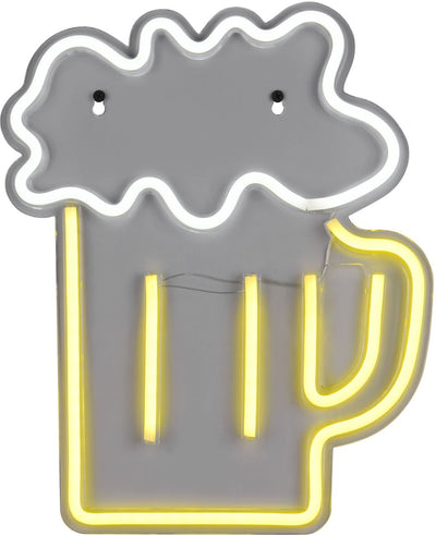 Rl Live Your Light Reality Beer - Wandleuchte - transparent klar - inkl. 1x SMD 5 W - Schnurschalter - Wandmontage - USB-C-Anschluss