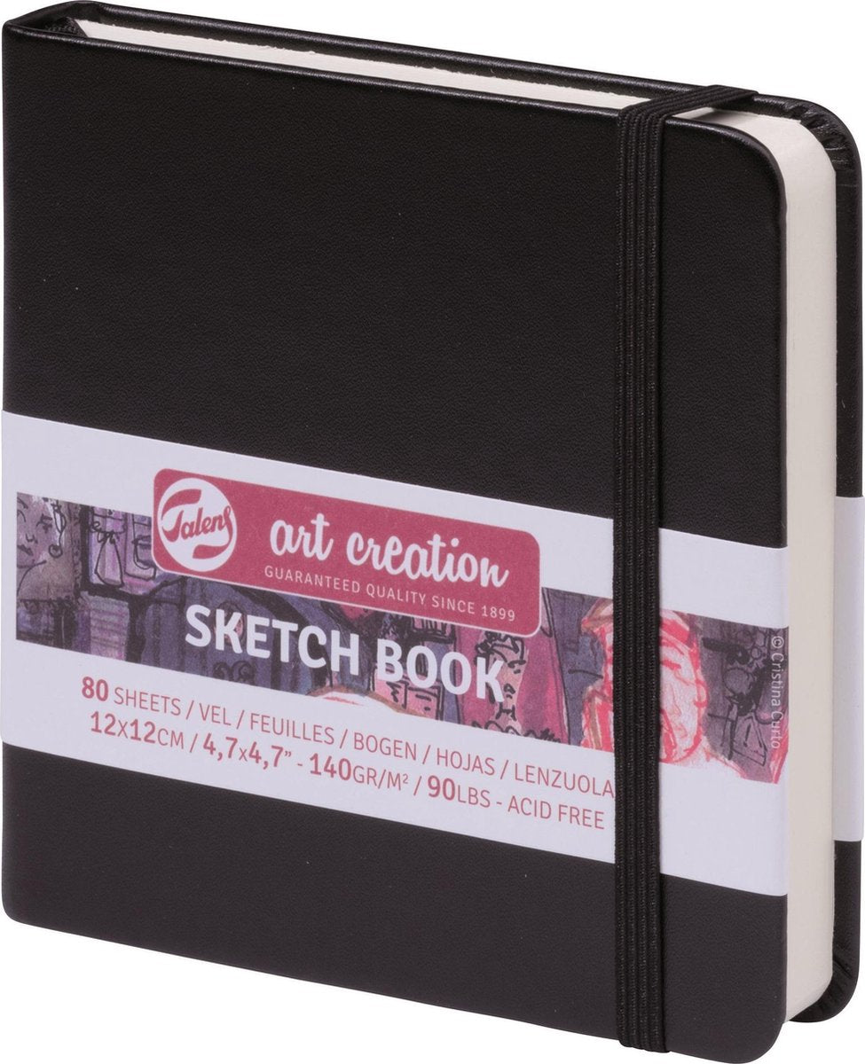 Talens Art Creation Skizzenbuch schwarz 12x12cm