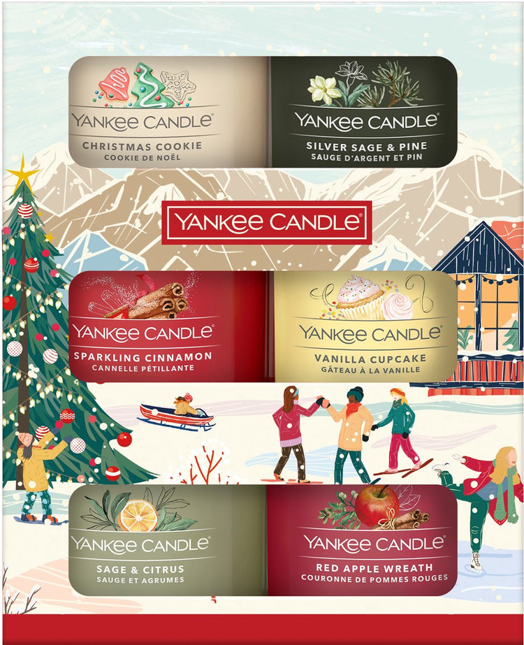 Yankee Candle – Après-Ski-Votivkerzen-Geschenkset mit 6 Füllungen – 65 Brennstunden – Duftkerzen-Geschenkset