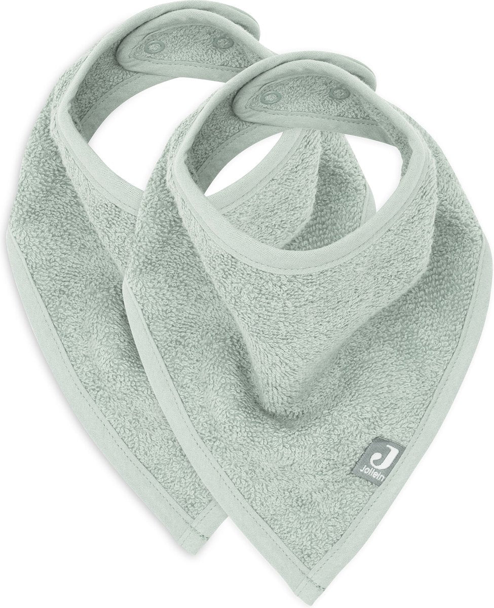 Jollein Lätzchen Bandana Aschegrün (2er Pack)