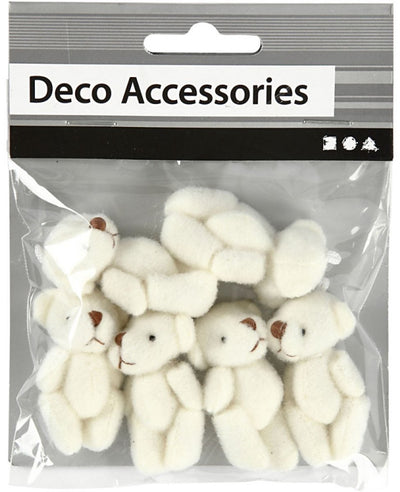 Creativ Company Minibären, Größe 4x2,5 cm, 6 Stück, 1 Box