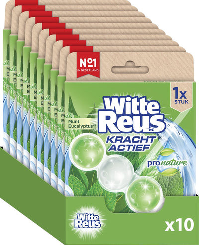 White Giant Pro Nature Mint-Eukalyptus-Toilettenblock 50 g – Toilettenblöcke – Vorteilspackung – 10 Stück