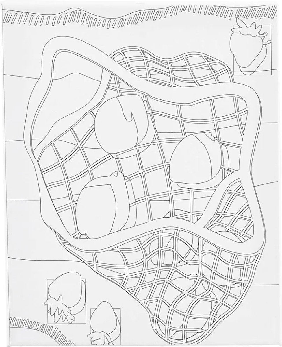 Creativ Company Malleinwand mit Druck, Zitrusfrüchte, D: 1,6 cm, Größe 24x30 cm, 360 g, 1 Stück