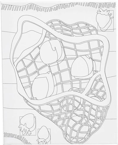 Creativ Company Malleinwand mit Druck, Zitrusfrüchte, D: 1,6 cm, Größe 24x30 cm, 360 g, 1 Stück