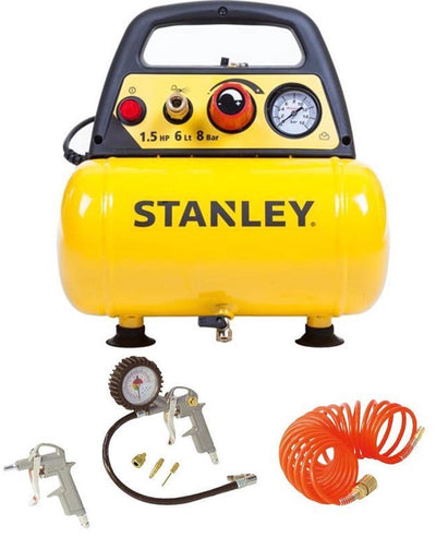 Stanley Kompressor DN200 8 6 – inklusive 6-teiligem Zubehörset