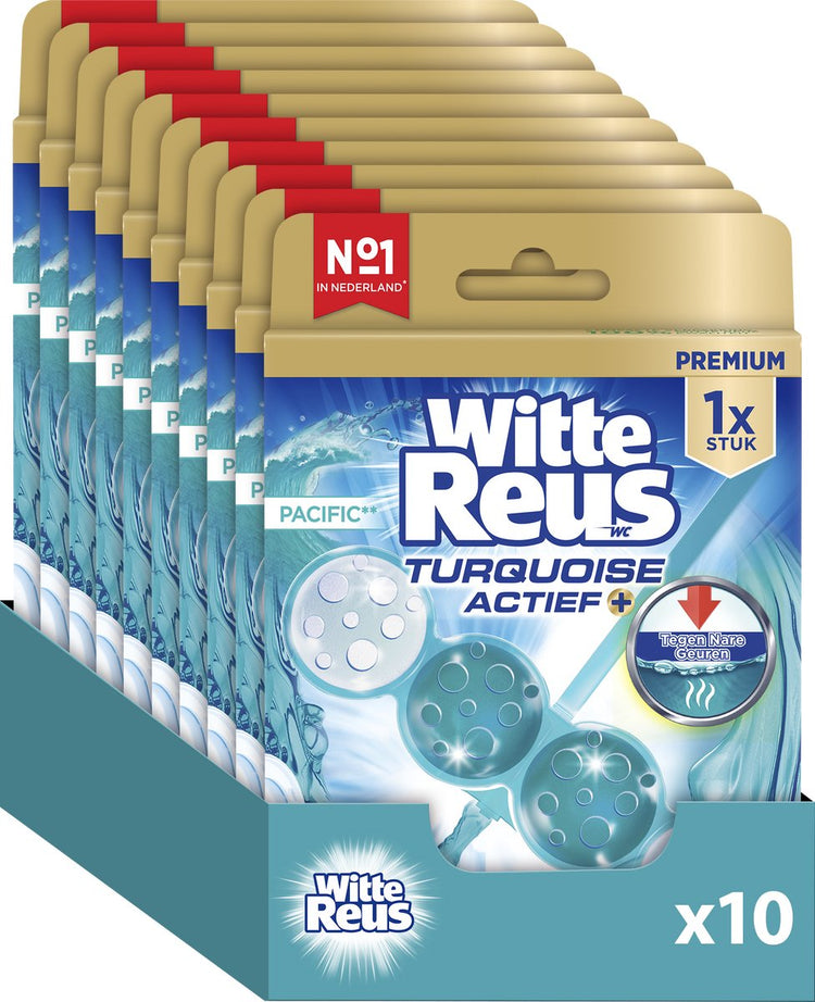 Weißer Riesen-Toilettenblock, türkisfarbener Aktiv-Ozean-Toilettenblock 50 g – Toilettenblöcke – Vorteilspackung – 10 Stück