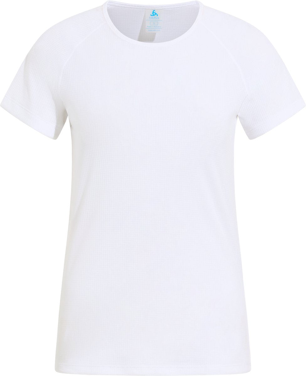 Odlo Active Light Baselayer-Shirt mit Rundhalsausschnitt und kurzen Ärmeln – Damen – Weiß – S