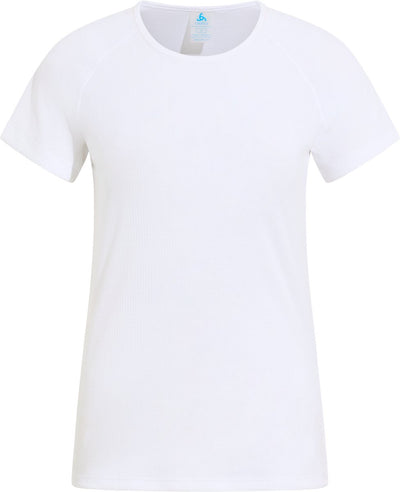 Odlo Active Light Baselayer-Shirt mit Rundhalsausschnitt und kurzen Ärmeln – Damen – Weiß – S