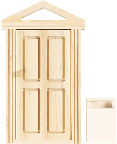 Kreativfirma Mini -Tür und Briefkasten aus Holz.
