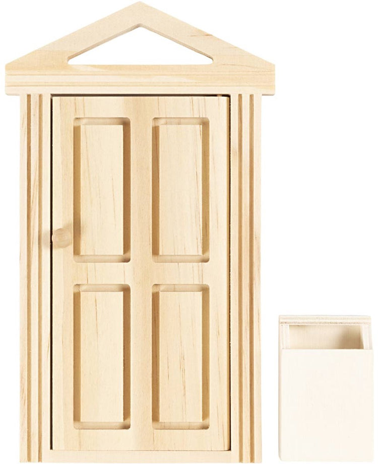 Kreativfirma Mini -Tür und Briefkasten aus Holz.