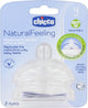 Chicco Schnuller 4m+ gerade Silikon transparent 2 Stück