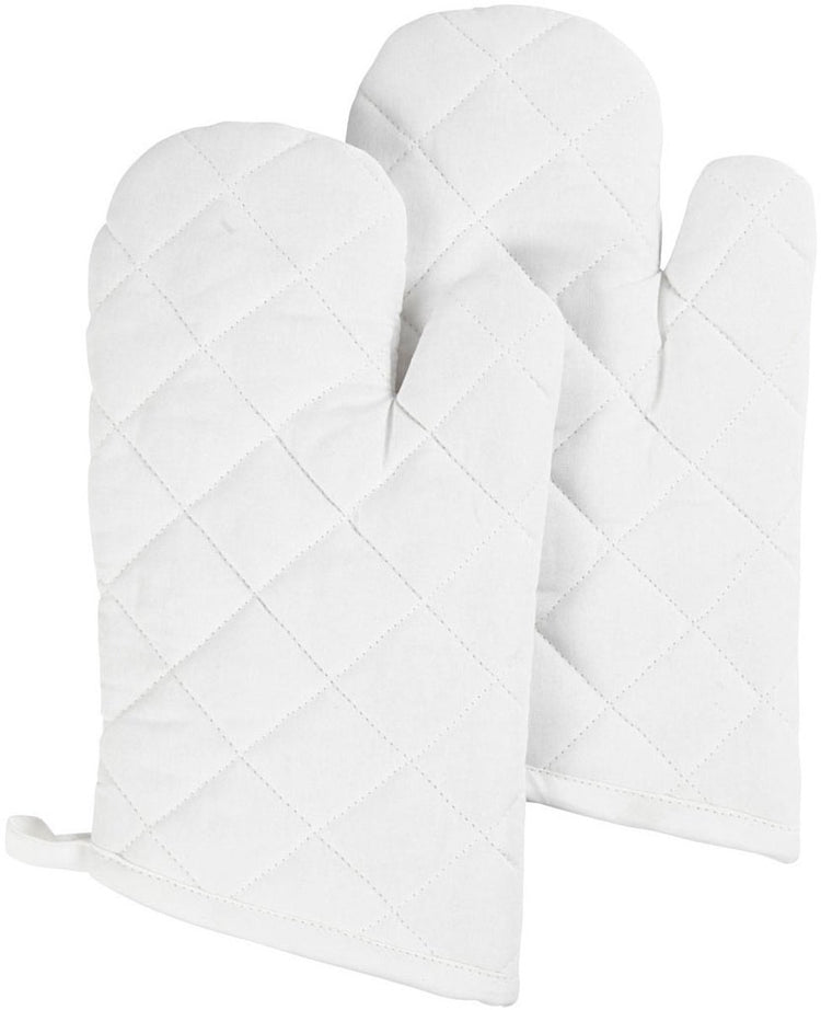Creativ Company Ofenhandschuh, Größe 18x28 cm, 145 gr, weiß, 2 Stück 1 Box