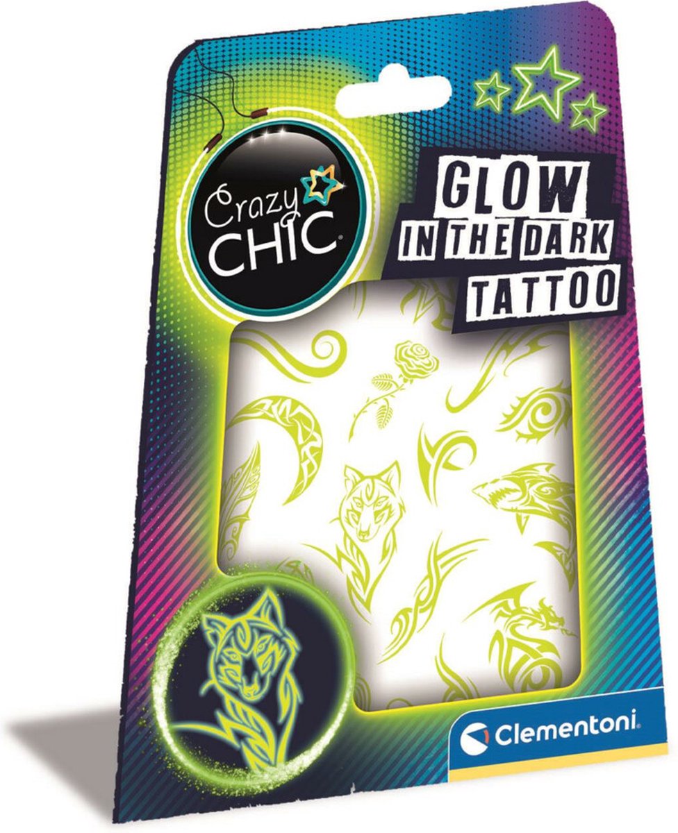 Clementoni Crazy Chic Urban Tattoos leuchten im Dunkeln