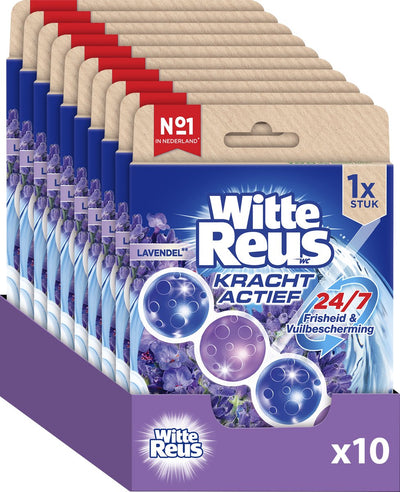 White Giant Power Active Lavendel-Toilettenblock 50 g – Toilettenblöcke – Vorteilspackung – 10 Stück