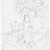 Creativ Company Malleinwand mit Druck, Frühstückstisch, D: 1,6 cm, Maße 24x30 cm, 360 gr, 1 Stück