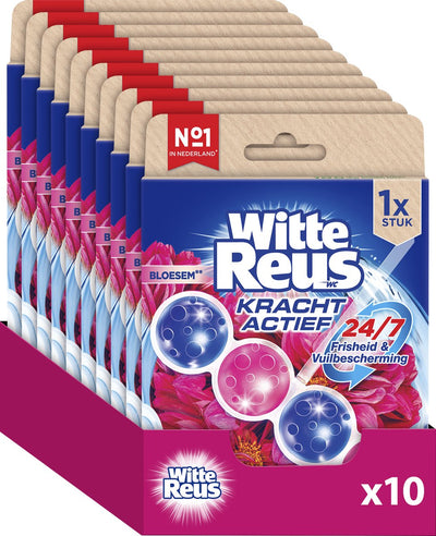 White Giant Power Active Blossom Toilettenblock 50 g – Toilettenblöcke – Vorteilspackung – 10 Stück
