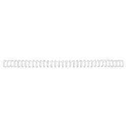 Trägerbinderücken, Drahtbindung, 34 GB, Metall, 6 mm, weiß, Kapazität 45 Blatt
