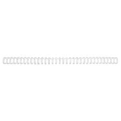 Trägerbinderücken, Drahtbindung, 34 GB, Metall, 8 mm, weiß, Kapazität 60 Blatt