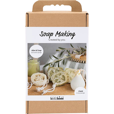 Creativ Company Seifenherstellungs-Hobbyset, Luffa, olivgrün, 1 Box