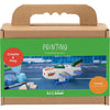 Creativ Company Mini-Hobby-Set Malen, Flugzeug, Blau-Grün-Harmonie, 1 Box