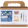 Creativ Company Mini-Hobby-Set Malen, Flugzeug, Blau-Grün-Harmonie, 1 Box