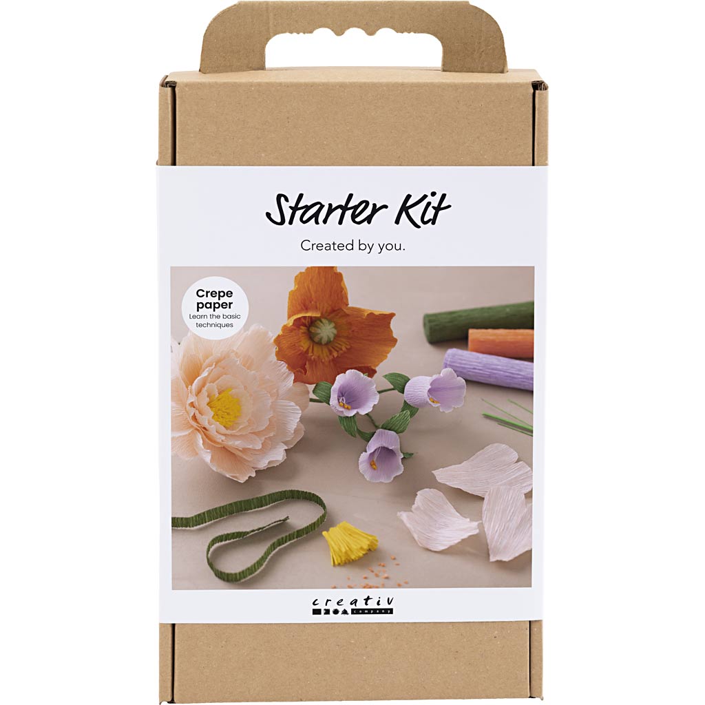 Krepppapier-Blumen-Bastelset