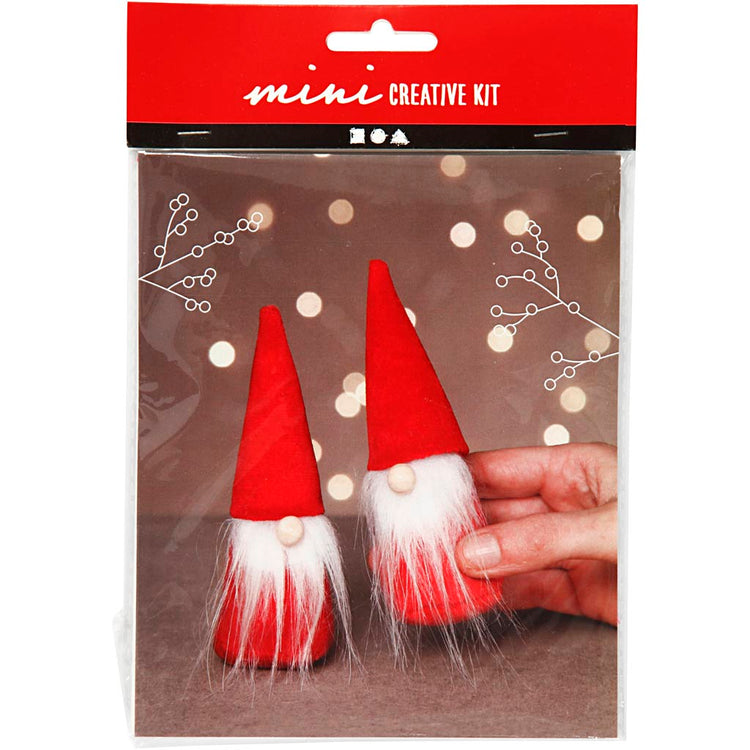 Creativ Company Kreativ-Mini-Set, Weihnachtszwerg, H: 12 cm, rot, 1 Box