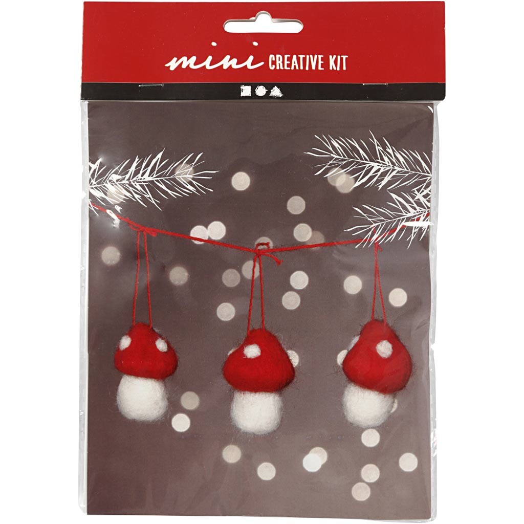 Creativ Company Kreativ-Mini-Set, hängende Pilze, H: 5,5 cm, 1 Set