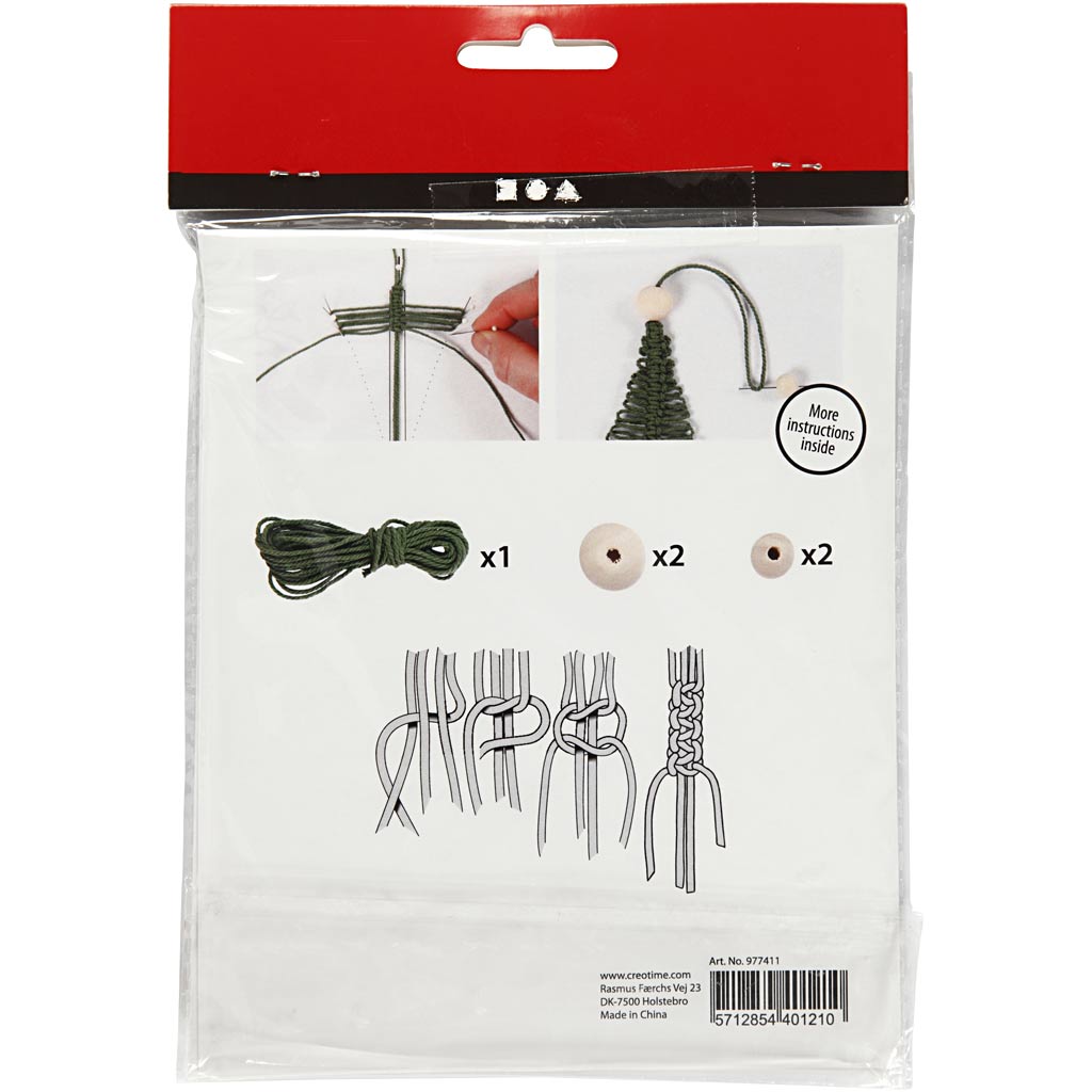 Mini Creative Kit Macrame Weihnachtsbaum