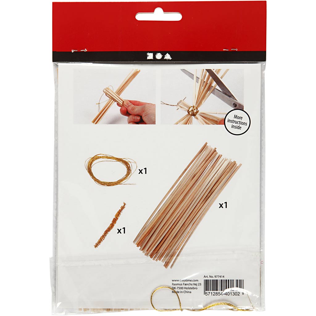 Creativ Company Kreativ-Mini-Set, Strohengel, H: 8 cm, 1 Box