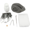 Creativ Company Mini-Hobby-Set, Weihnachtszwerg, H: 13 cm, Grau-Mix, 1 Box