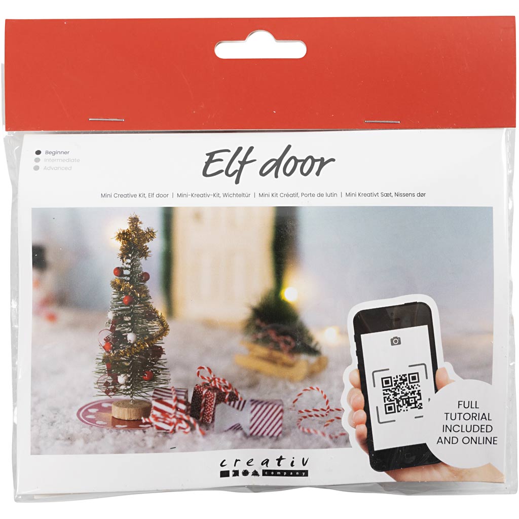 Creativ Company Mini-Hobby-Set Wichteltür, Weihnachtsbaum, 1 Box