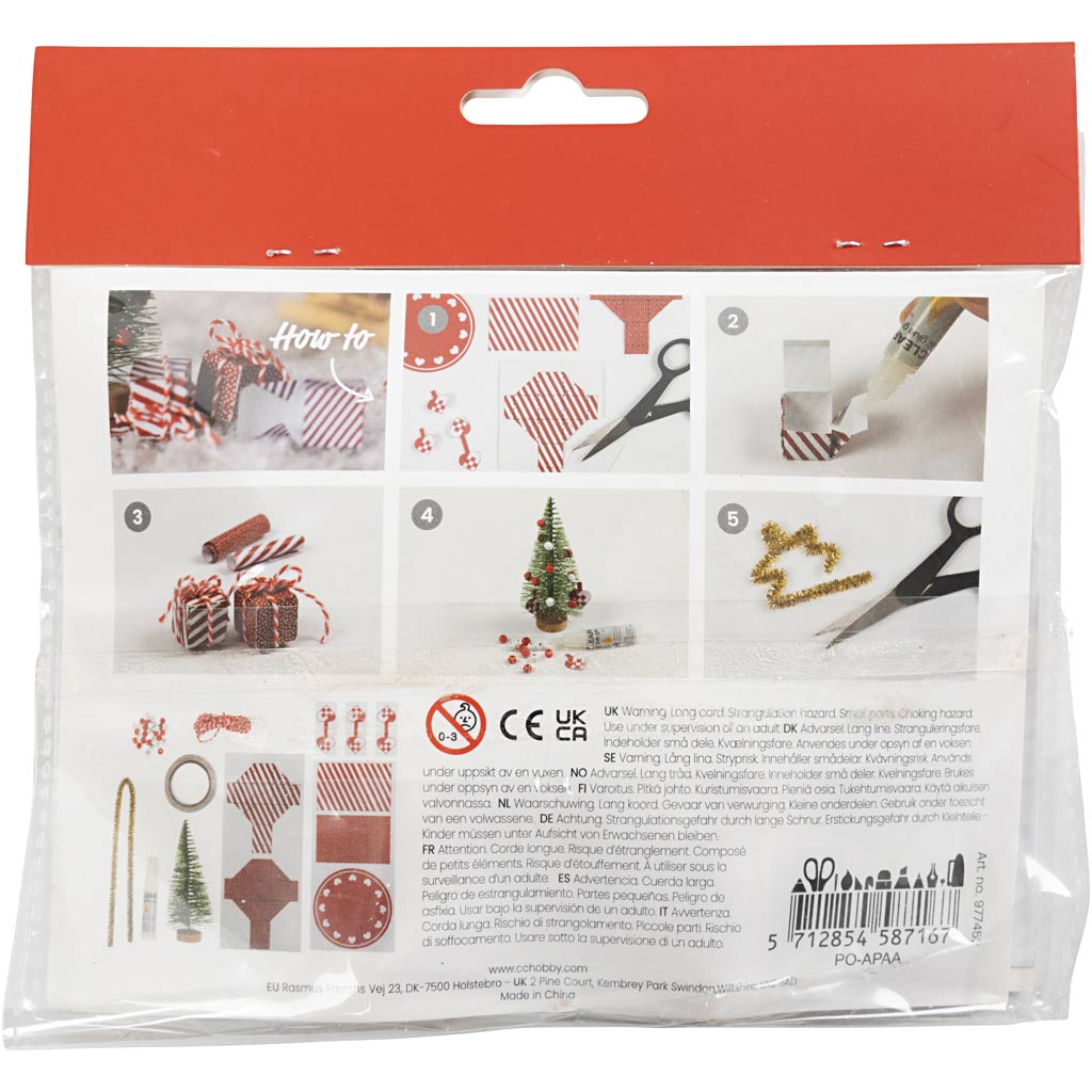 Creativ Company Mini-Hobby-Set Wichteltür, Weihnachtsbaum, 1 Box