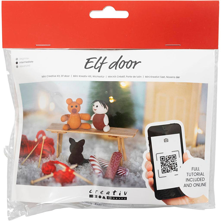 Creativ Company Mini-Hobby-Set Wichteltür, Weihnachtsgeschenke, 1 Box