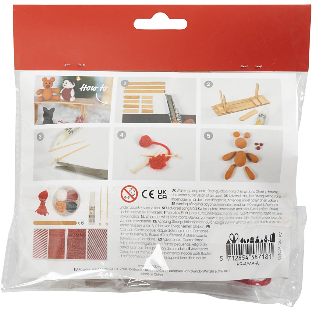 Creativ Company Mini-Hobby-Set Wichteltür, Weihnachtsgeschenke, 1 Box