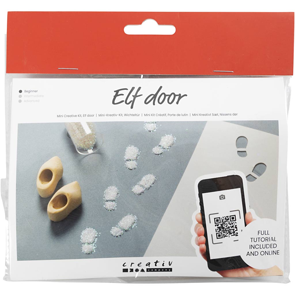 Creativ Company Mini-Hobby-Set Wichteltür, Fußabdrücke, 1 Box