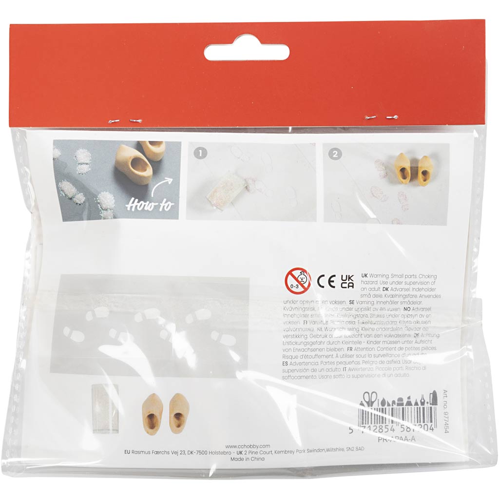 Creativ Company Mini-Hobby-Set Wichteltür, Fußabdrücke, 1 Box