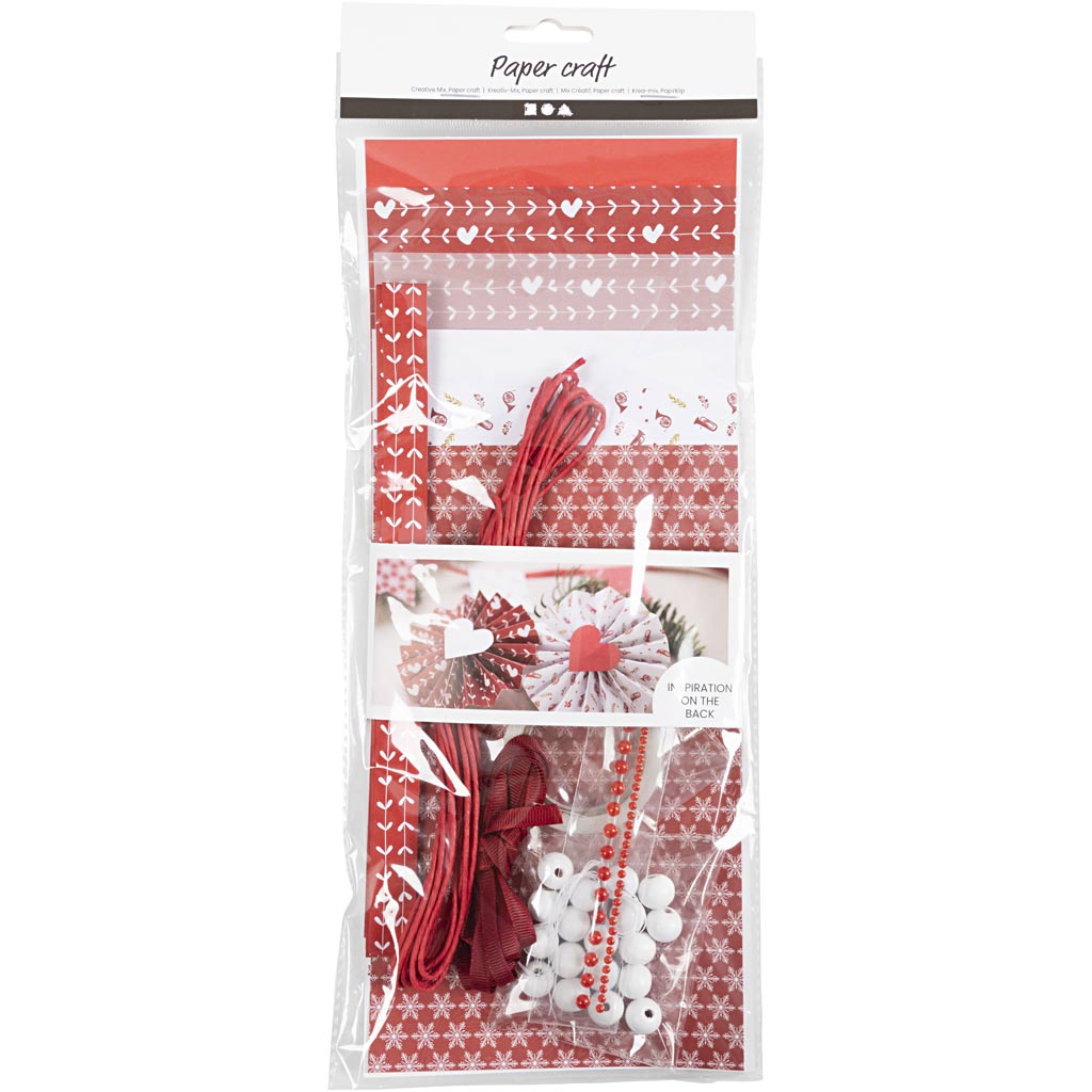 Creativ Company Kreativmix, Scherenschnitt, rot, weiß, 1 Box