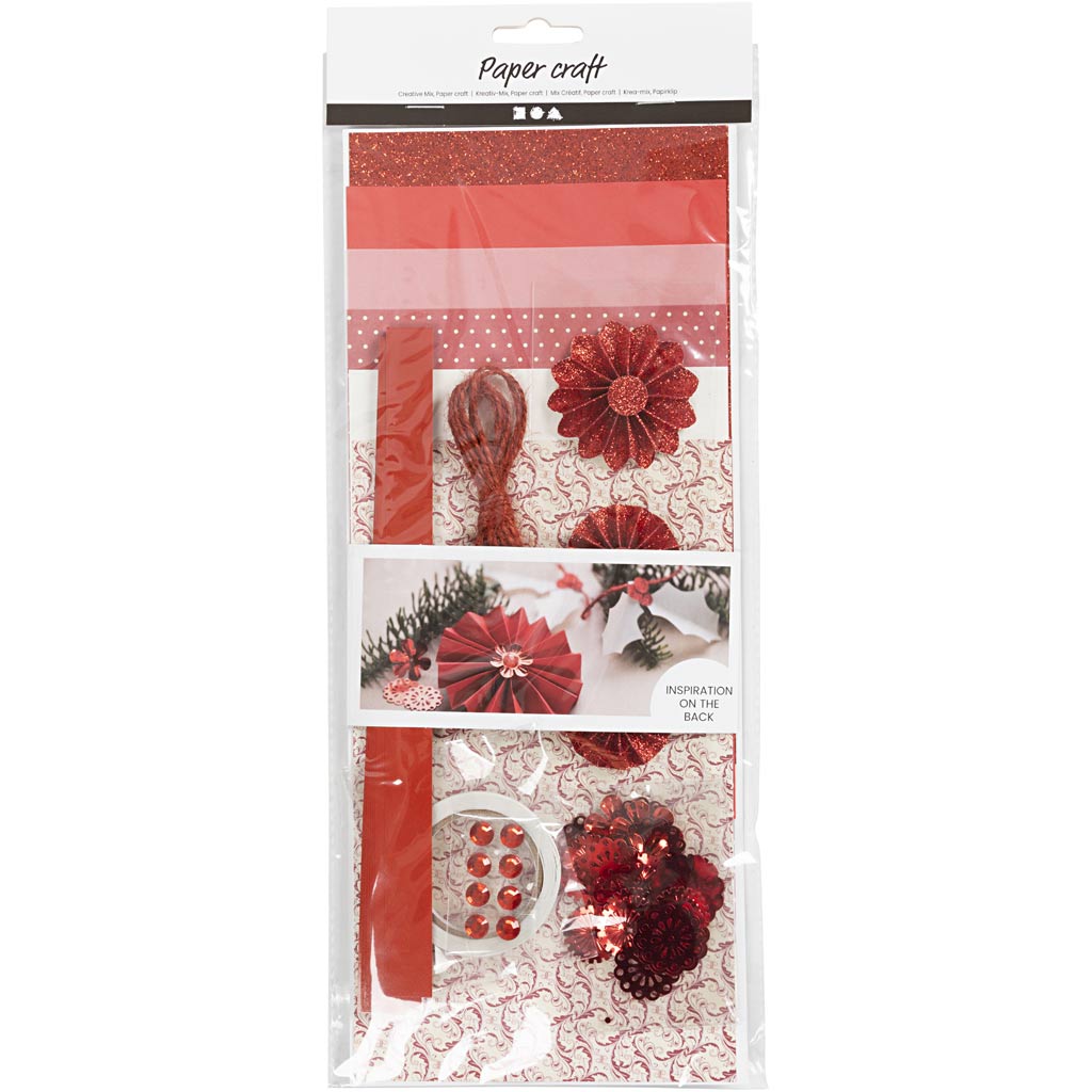 Creativ Company Kreativmix, Scherenschnitt, Rot, Creme, 1 Box