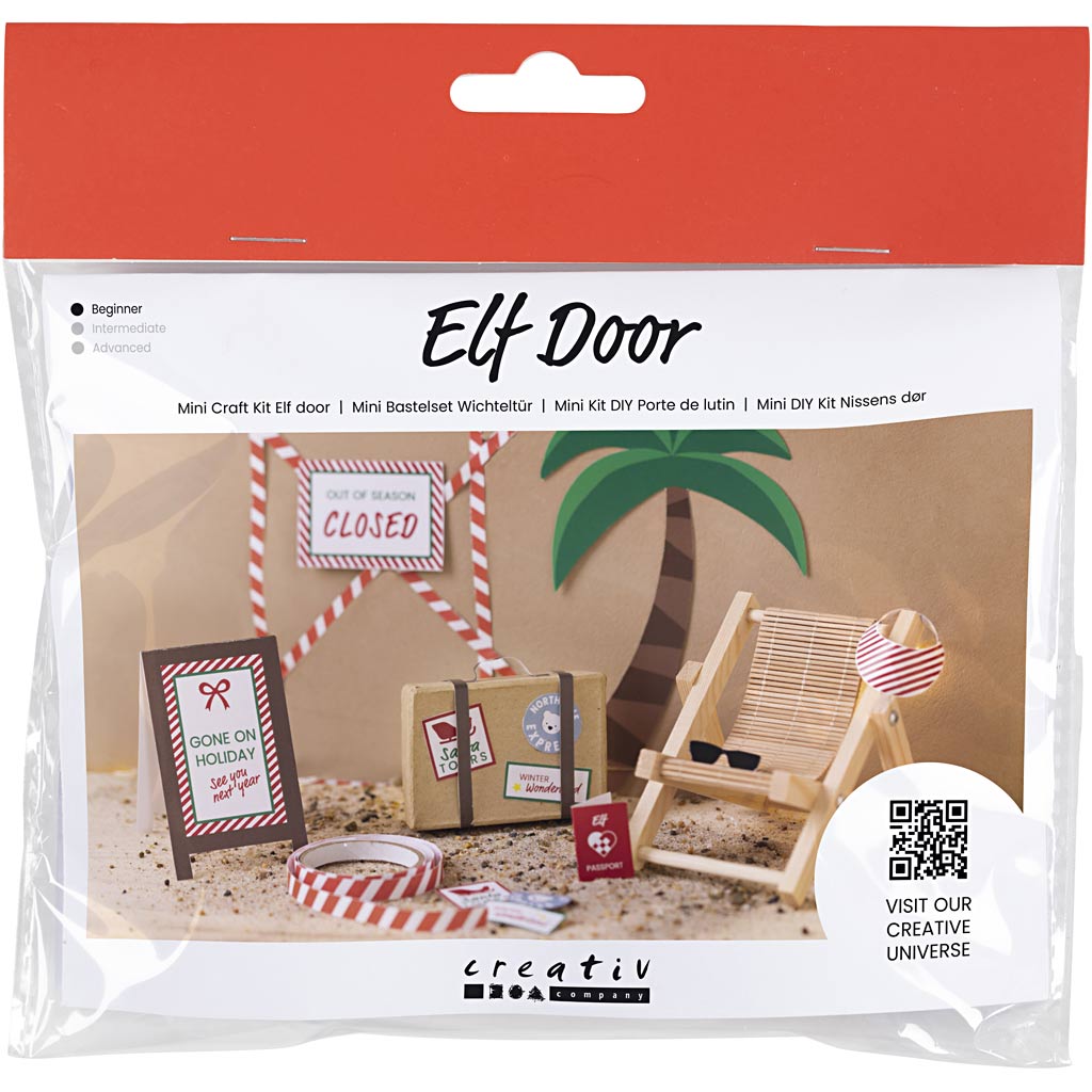 Creativ Company Mini-Hobby-Set Wichteltür, im Urlaub, 1 Box