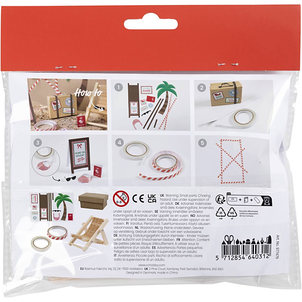Creativ Company Mini-Hobby-Set Wichteltür, im Urlaub, 1 Box