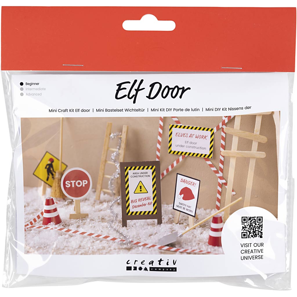 Creativ Company Mini-Hobby-Set Wichteltür, im Aufbau, 1 Karton